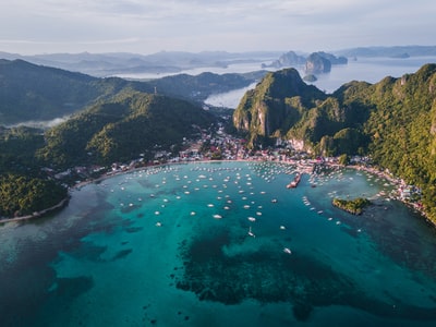 带船海岛景观摄影